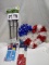 Qty 5 Patriotic décor and garden flag stands