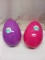 Jumbo Easter Eggs. Qty 2. Pink & Purple.