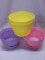 Easter Pails. Qty 6- Yellow, Pink, & Purple. 2 of Each.