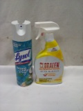 Qty 2 Lysol spray and cloralen multipurpose Cleaner with Bleach
