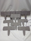 Pure Garden Gray Interlocking Landscaping Stakes. Qty 3 Boxes of 10.