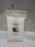 Personal Care Oil Infused Moisturizing Coconut Oil Cleansing Wipes. 40 Ct.