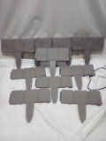 Pure Garden Gray Interlocking Landscaping Stakes. Qty 3 Boxes of 10.