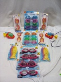 Diving Accesories. Goggles, Dive Fish, & Pull String Toys. Qty 14 Items.