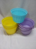 Old East Main Co. Easter Baskets. Qty: 3 Yellow, 1 Blue, & 6 Purple.