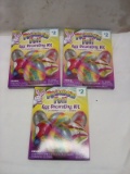R.J. Rabbit Rainbow Foil Egg Decorating Kits. Qty 3.