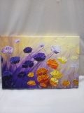 Qty 1 Canvas Flower Wall Hanging