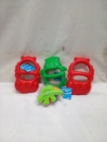 Qty 4 Sand Diggers and dino sand molds