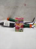 Qty 3 Garden tools and Flower Rocket