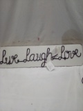 Qty 1 Live Laugh Love Wall Decor