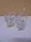 Set of Mikasa Art Deco Lead Crystal Candle Holders