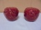 Set of 2 Art Pottery Decorative Apples