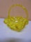 Vintage Indiana Glass Monticello Yellow Mist Glass Basket