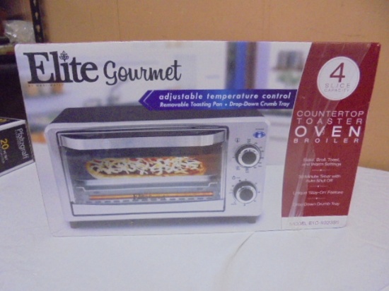 Elite Gourmet Stainless Steel Front Toaster Oven