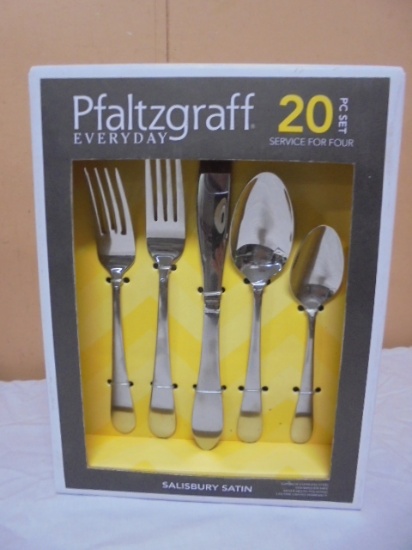 20pc Set of Pfaltzgraff Stainless Steel Flatware