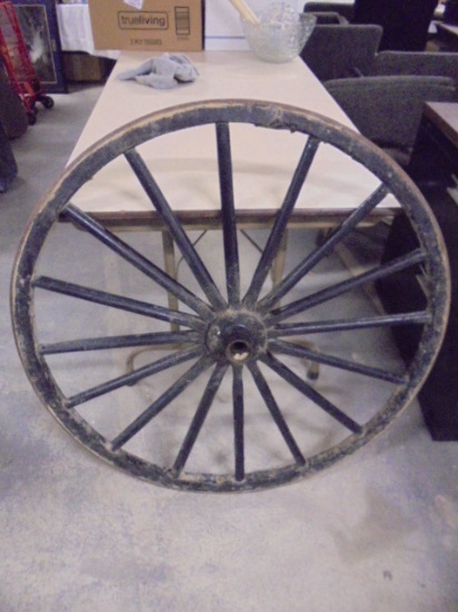 38in Antique Wood Spoke Wagon Wheel