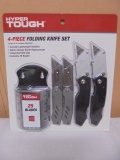 Hyper Tough 4pc Foling Knife Set w/ Pack of 25  Blades