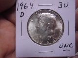 1964 D Mint Silver Kennedy Half Dollar