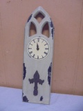Wooden Church Window Clock