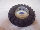 Vintage Goodyear Fram Tires Rubber & Glass Ashtray