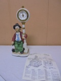 Waco Melody in Motion Musical Bisque Clown Clock