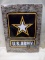 Metal Camo Army Sign. 12In x 16.75in