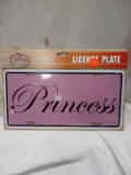 Qty 1 Princess License Plate