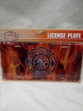 Metal Fire department License plate