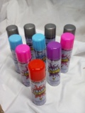 10 – 3 oz cans of silly String, various colors