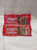 Hershey’s Milk Chocolate Santas. Qty 2- 6 Packs.