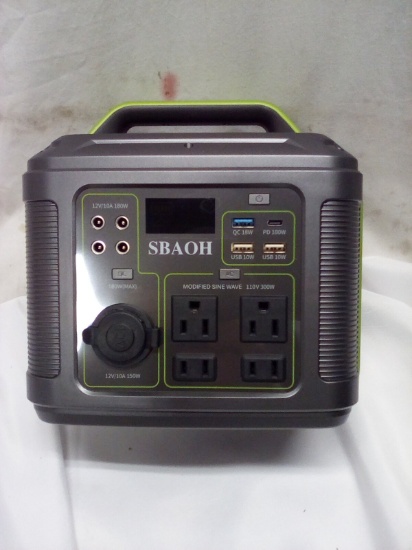 Qty 1 Sbaoh Portable Power Station 296Wh