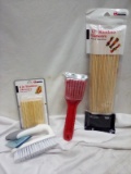Bamboo Skewers and grill scrubbers