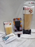 Bamboo Skewers and grill scrubbers