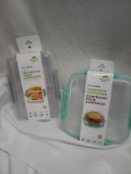 Qty 1 sandwich container, qty 1 separated food container