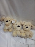 Set of 3 soft dogs, about 7 in tall