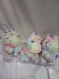 Set of 3 soft Unicorns, about 7 in tall