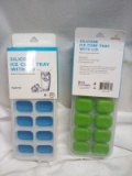 Qty 2, 2 pack Silicon ice cube trays