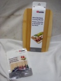 Culinary Elements Mini Bamboo Cutting Board & Party Picks.