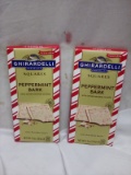 Ghirardelli Squares Peppermint Bark Bars. Qty 2.