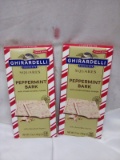 Ghirardelli Squares Peppermint Bark Bars. Qty 2.