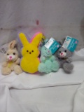 Qty 4 Small Easter bunny plush