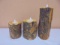 Set of 3 Natural Wood Flameless Candles