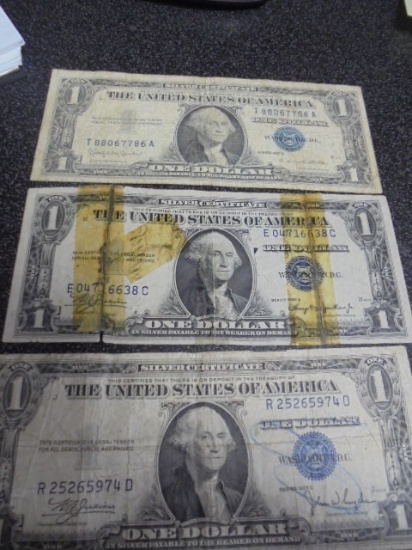 (2) 1935 & (1) 1957 One Dollar Silver Certificates