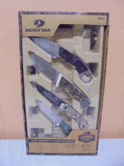 Mossy Oak 4pc Fixed Blade Knife Set