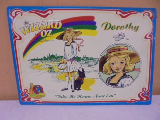 Vintage The Wizard of Oz Dorothy Metal Sign
