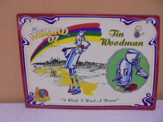 Vintage The Wizard of Oz Tin Woodman Metal Sign
