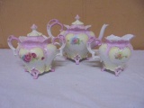 Beautiful 3pc Porcelain Tea Set