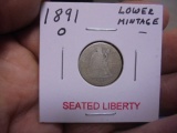 1891 O Mint Silver Seated Liberty Dime
