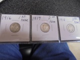 1916-1917-1918 Silver Mercury Dimes