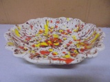 Vintage Splatter Handmade Ceramic Bowl